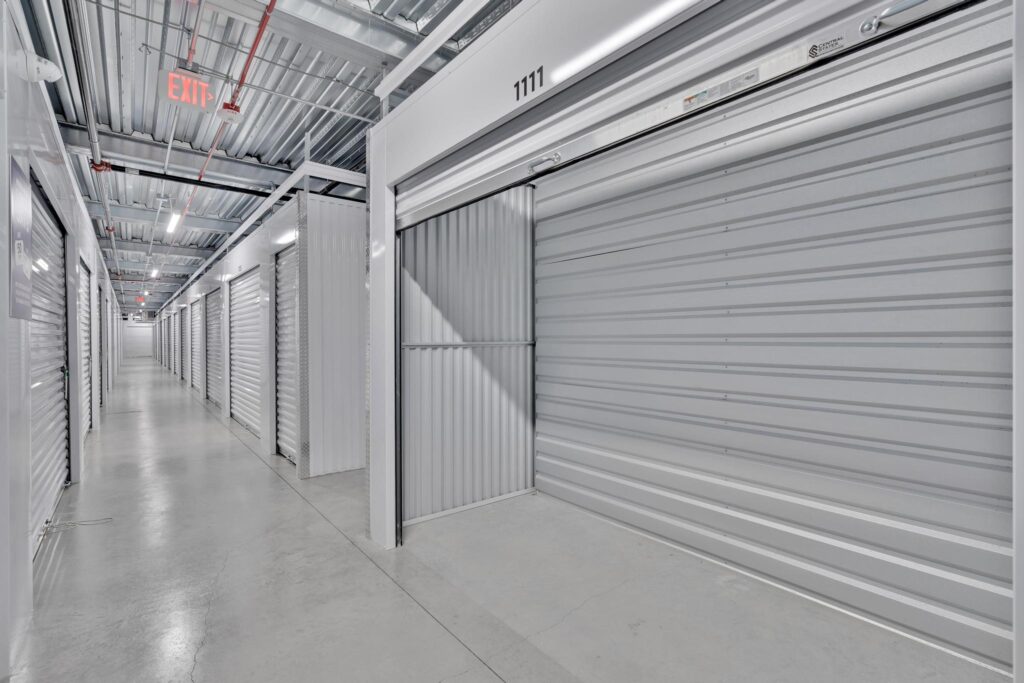 open temperature-controlled storage unit at Full House Storage in Jacksonville, NC