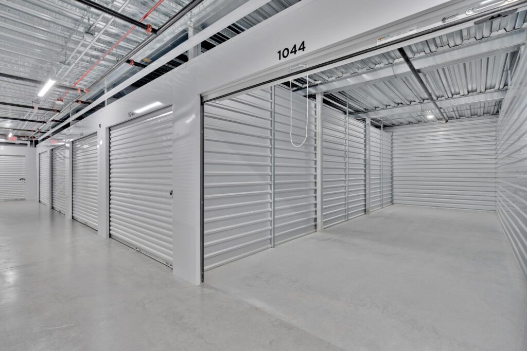 open temperature-controlled storage unit at Full House Storage in Jacksonville, NC